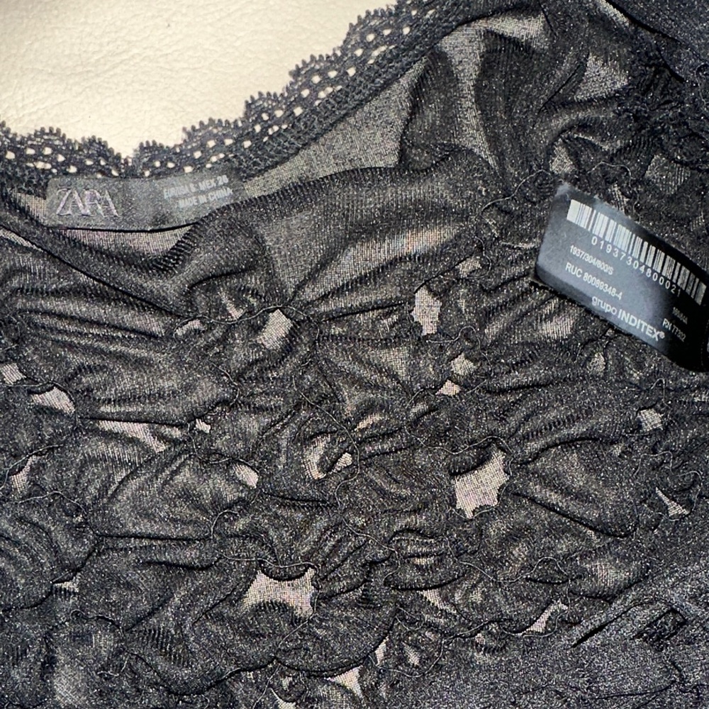 Zara TIED RUCHED TOP - Picture 3 of 3